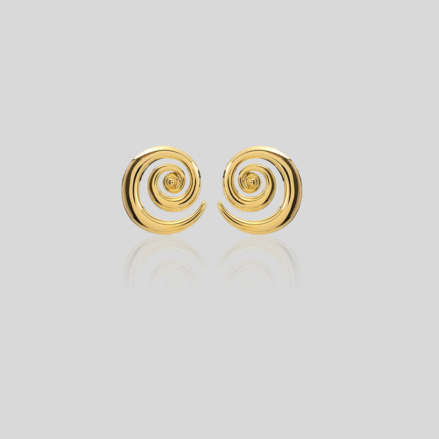 Golden Spiral Loop Earrings