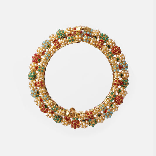 Navratna Double-Layer Bead Bangles