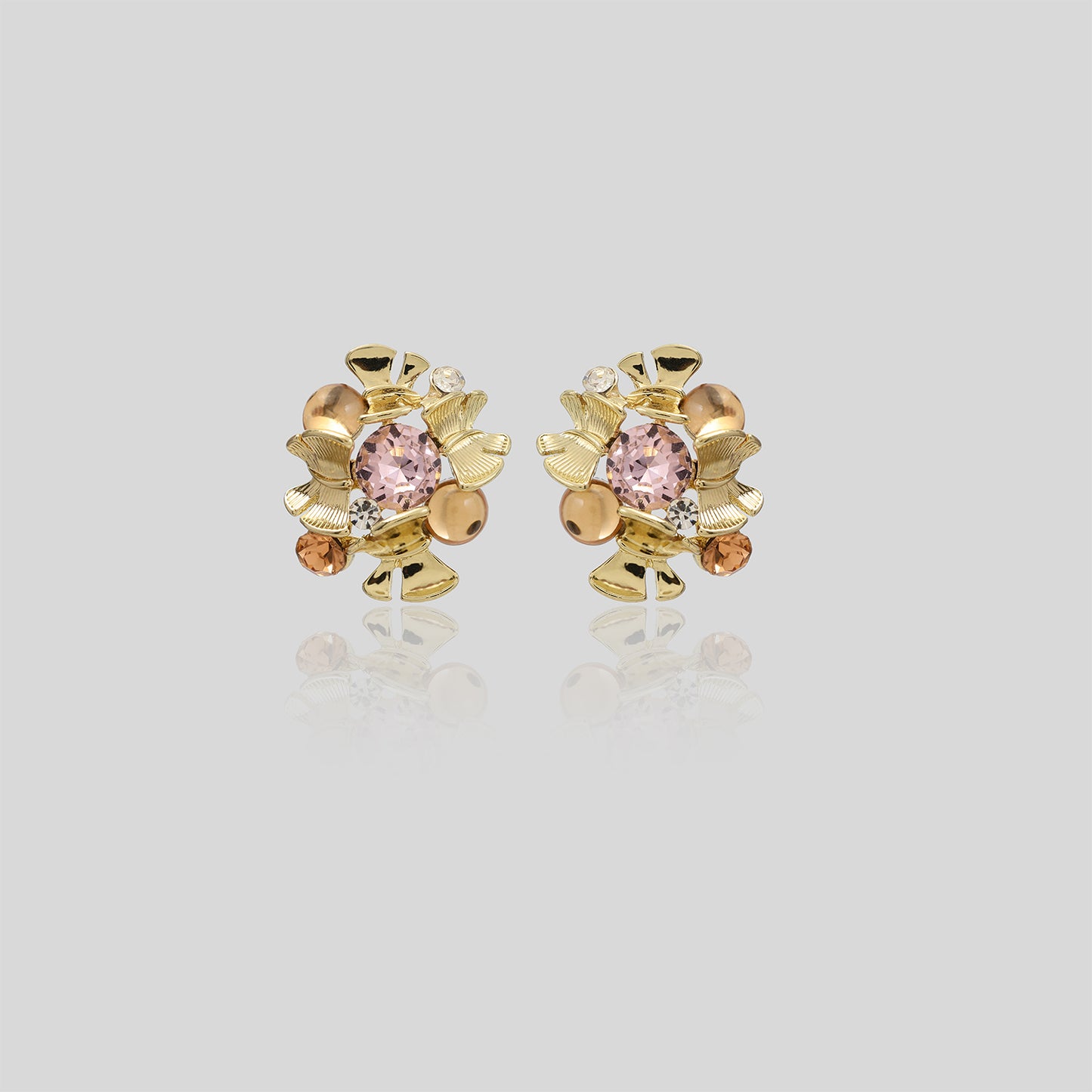 Blush Motif Gold Earrings