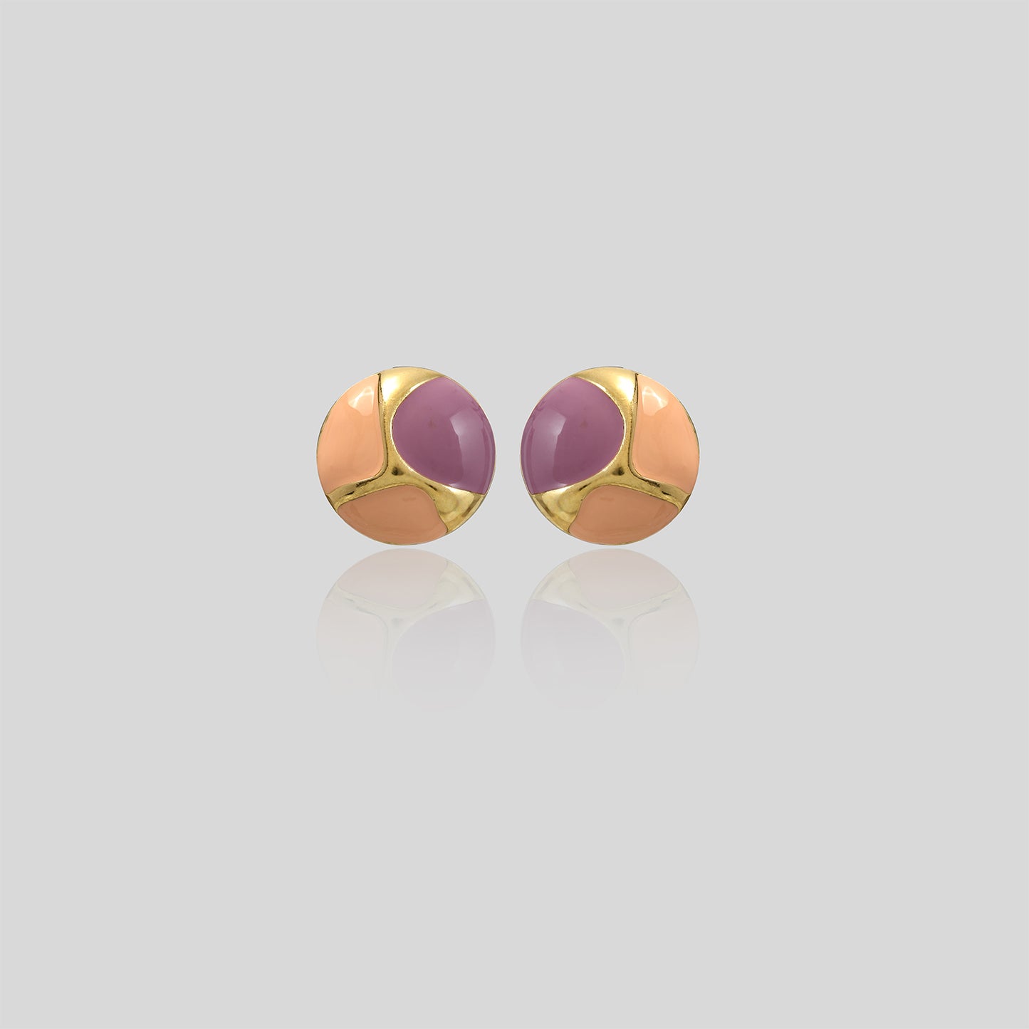 Pastel Enamel Half-Ball Earrings