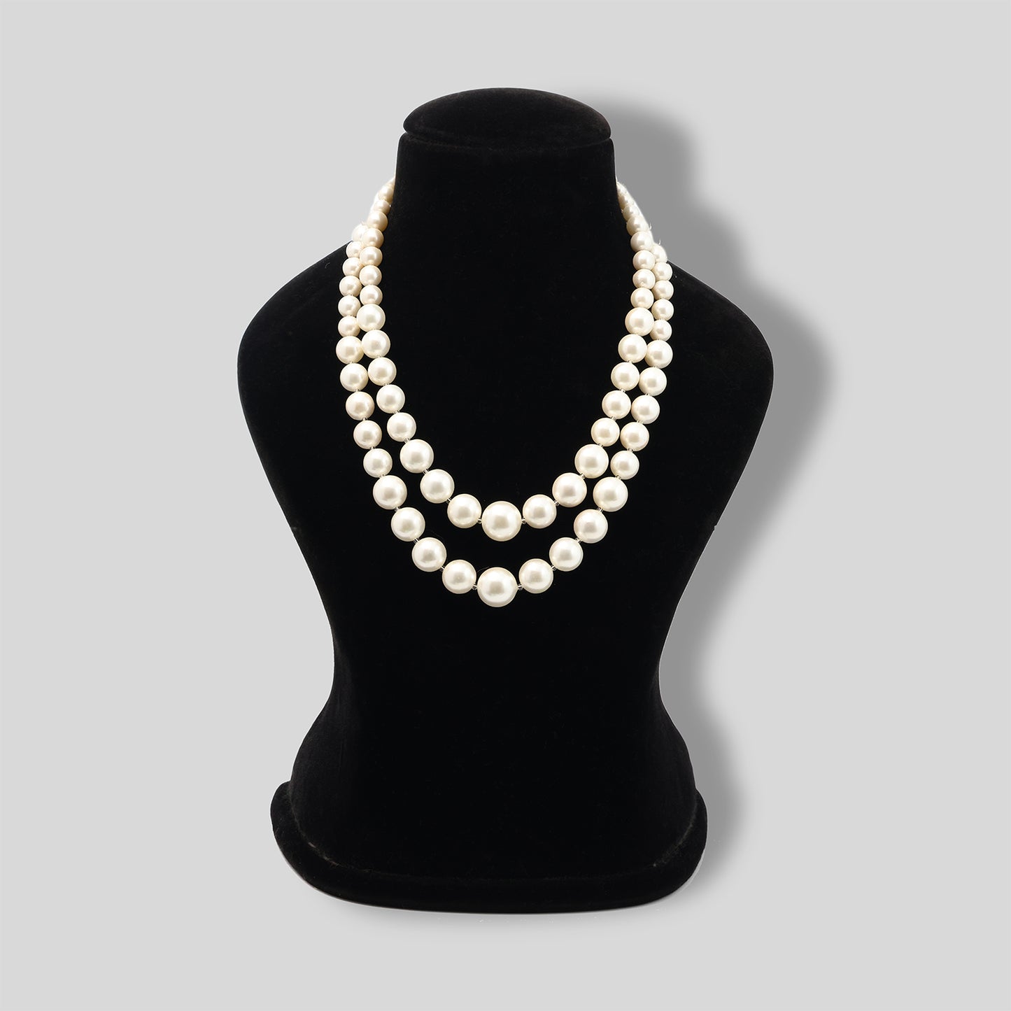 Classic Double Pearl Strand Necklace