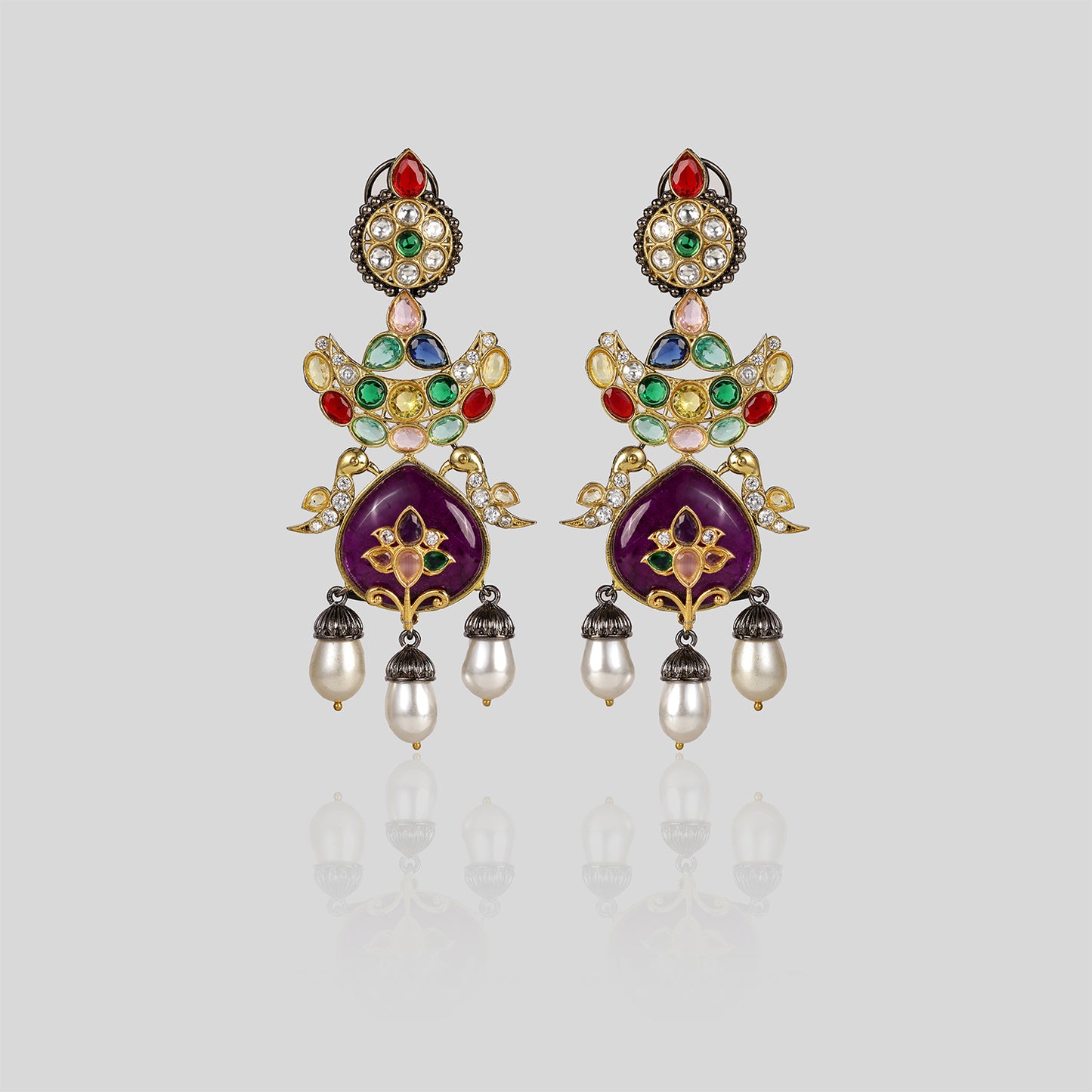 Sabyasachi Imperial Multicolor Kundan Earrings