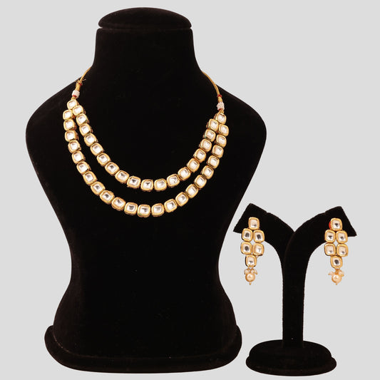 Heritage Kundan Dual String Necklace