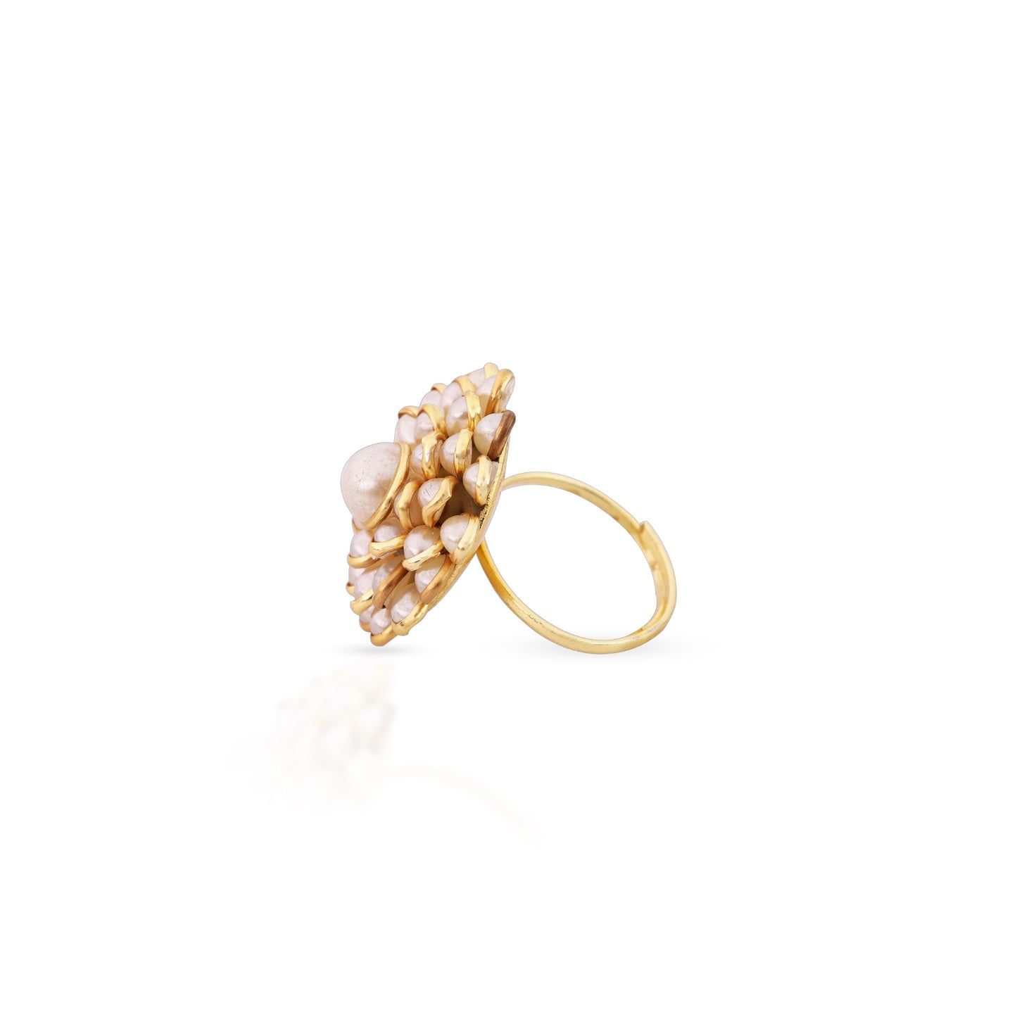 Lotus Core Ring with Gem Accents