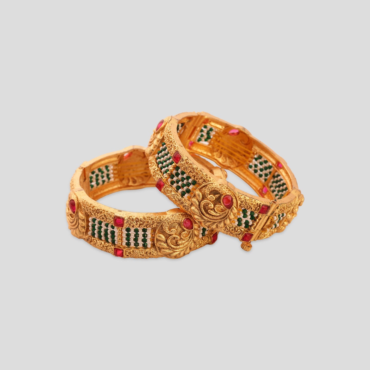 Jaipur Moti Meena Kada Pair