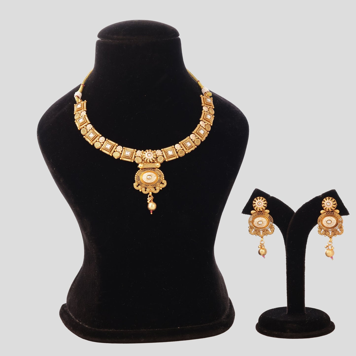 Enamel Polki Heritage Necklace