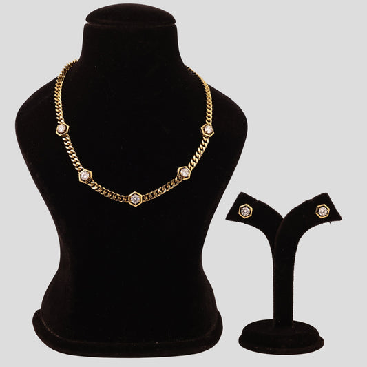 Gold Chain Tennis Necklace