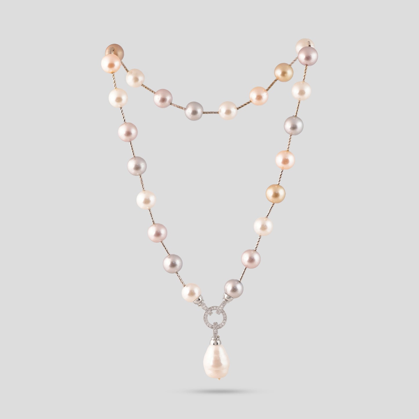 Multi Colour Pearl Strand Necklace