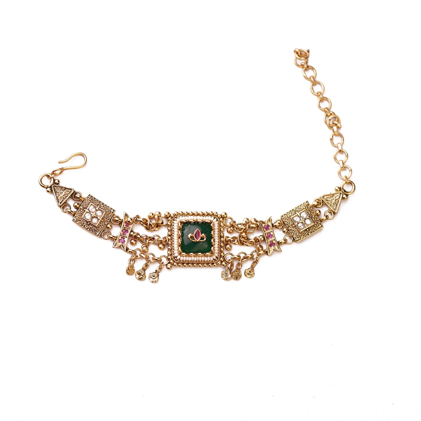 Square Emerald Chain Bracelet