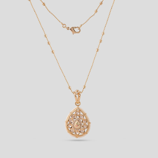 Paisley Polki Pendant Set