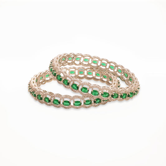 Ruby Diamond Silever Bangles