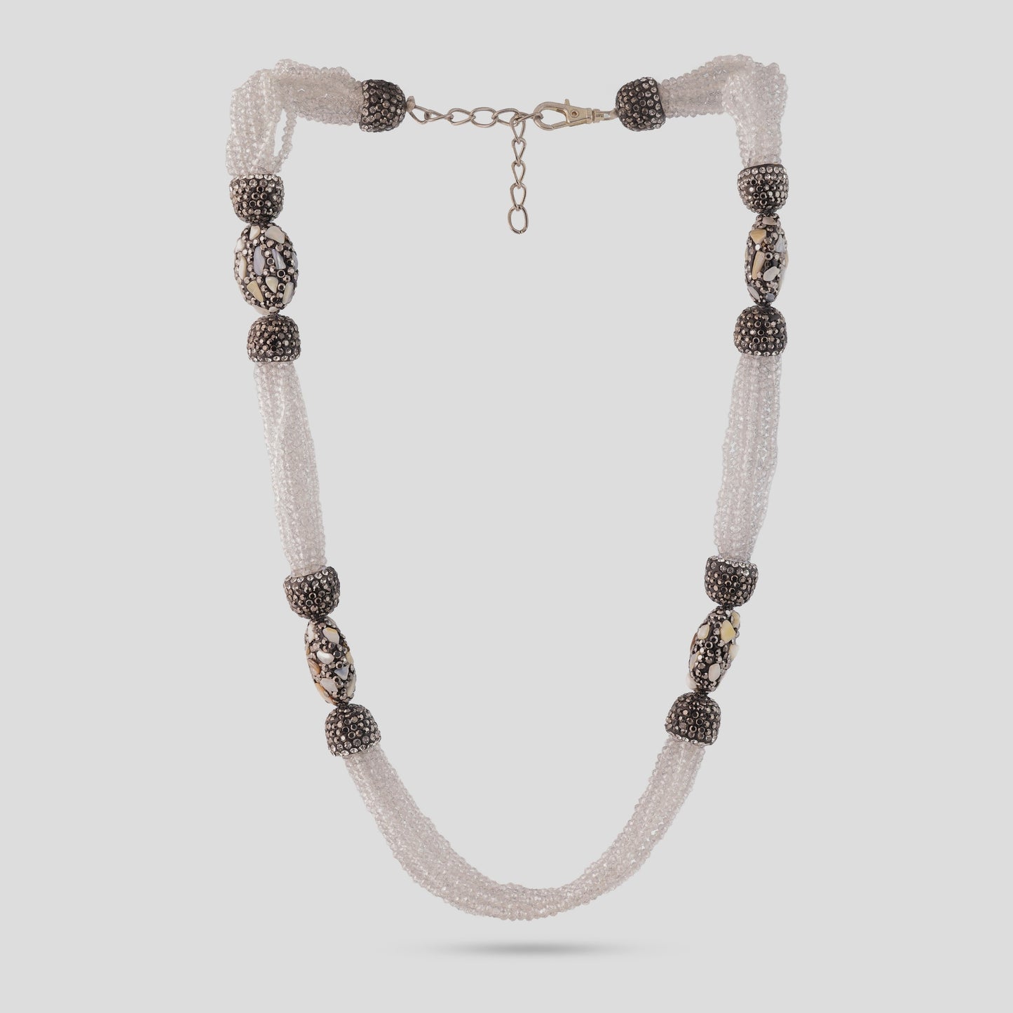 White Beeds String Necklace