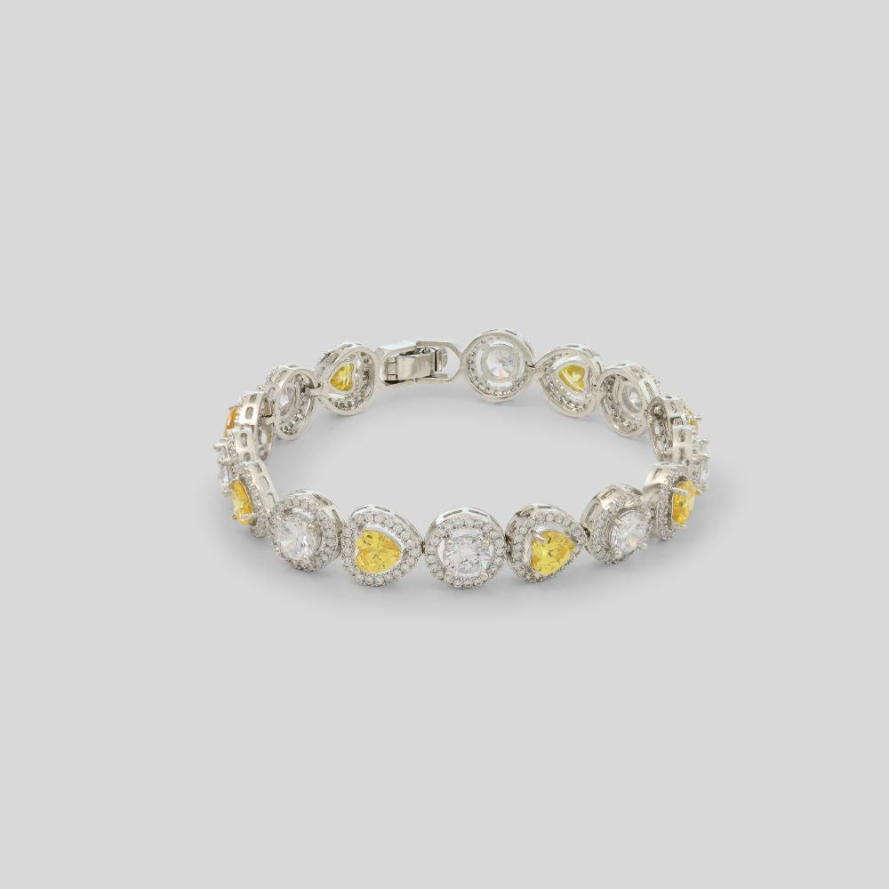 Heartline Diamond Tennis Bracelet