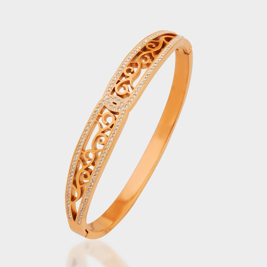 Rose Carved Connect Bracelet