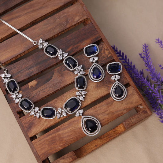 Sapphire Radiance Diamond Necklace