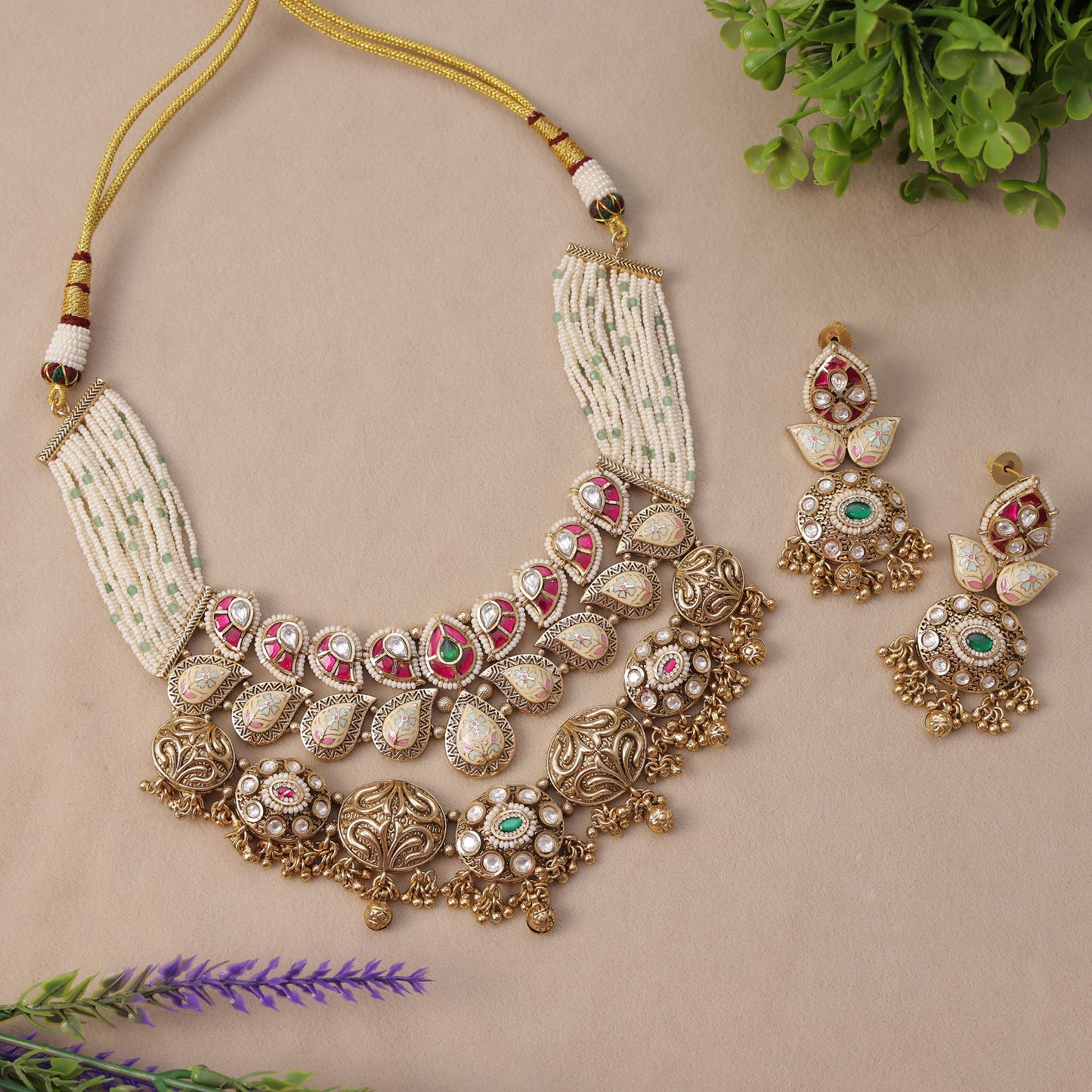 Imperial Paisley Meenakari Choker