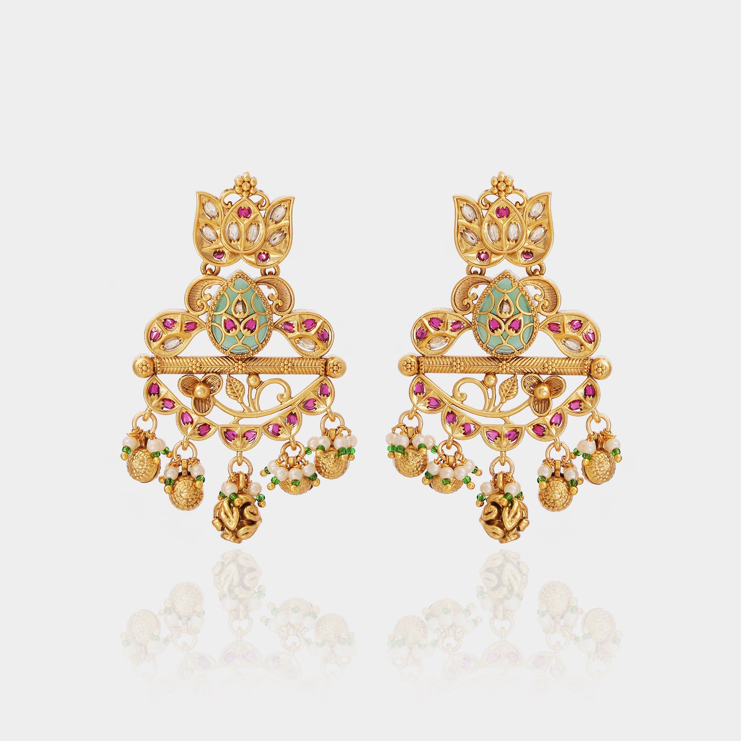 Antique Meenakari Heritage Earrings