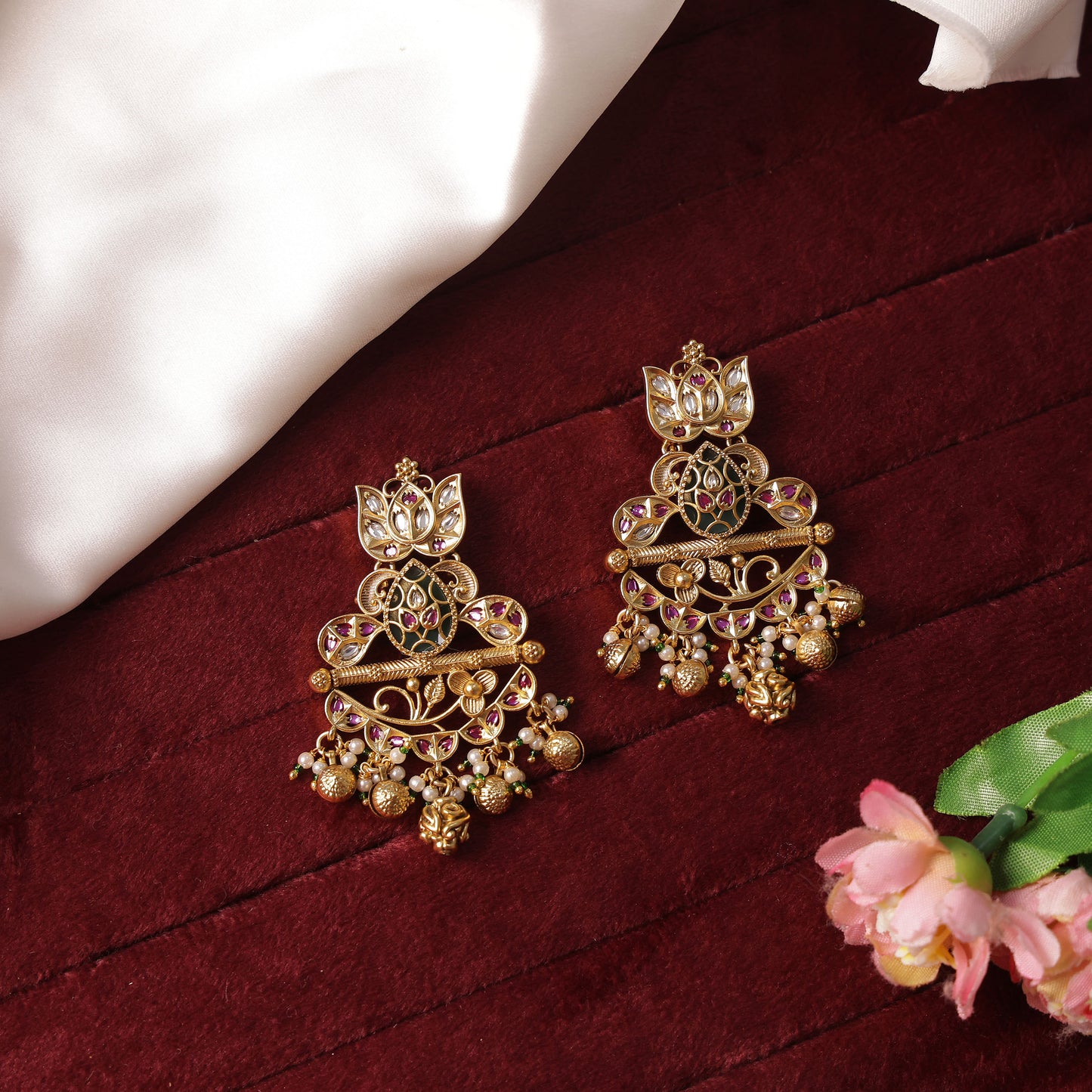 Antique Meenakari Heritage Earrings
