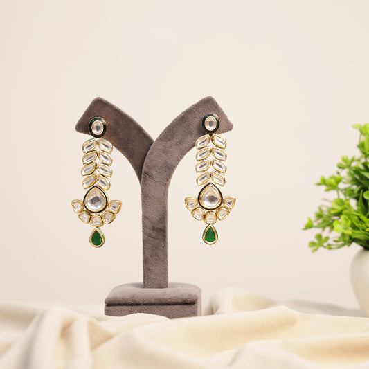 Regal Kundan Polki Long Danglers