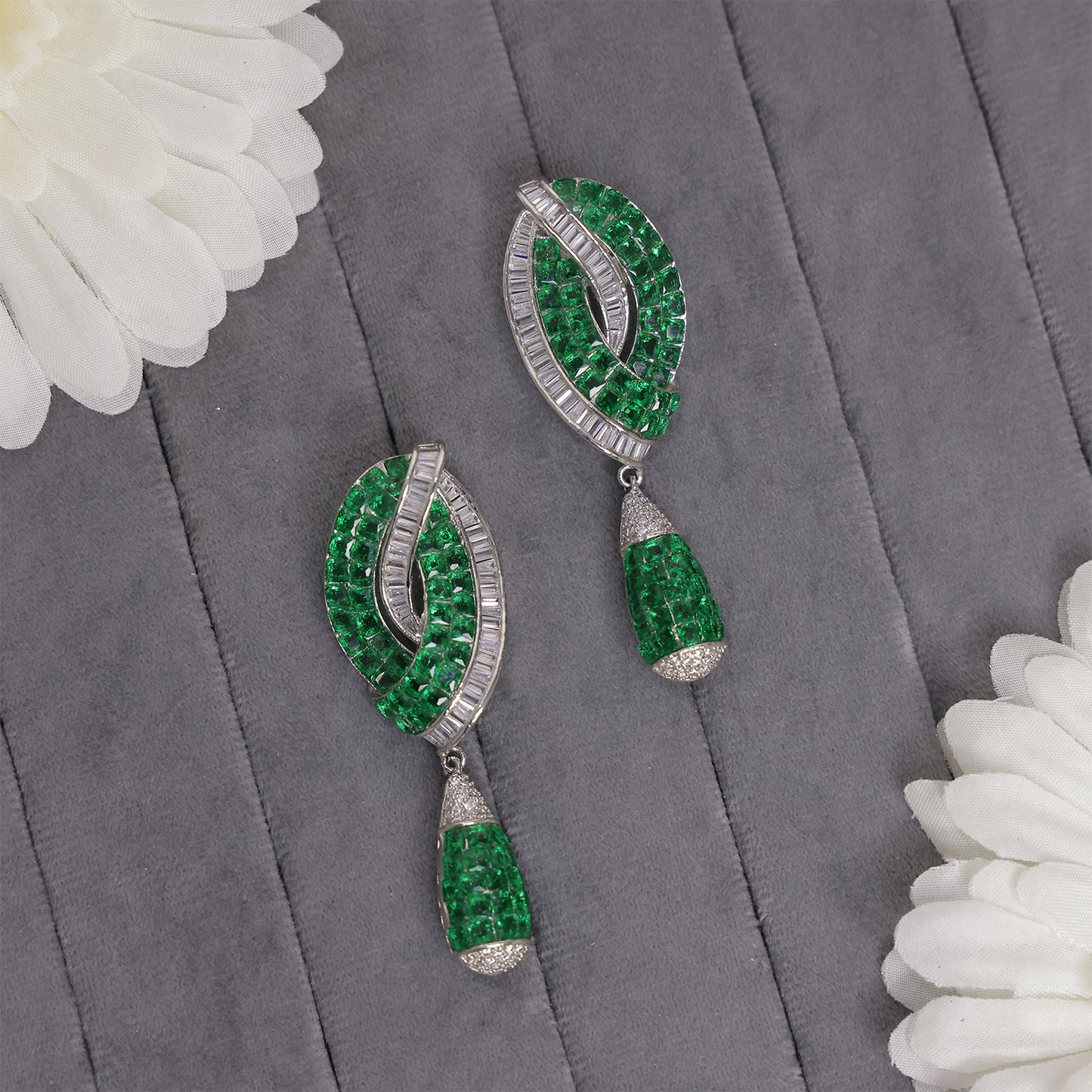 Regal Criss-Cross Droplet Danglers