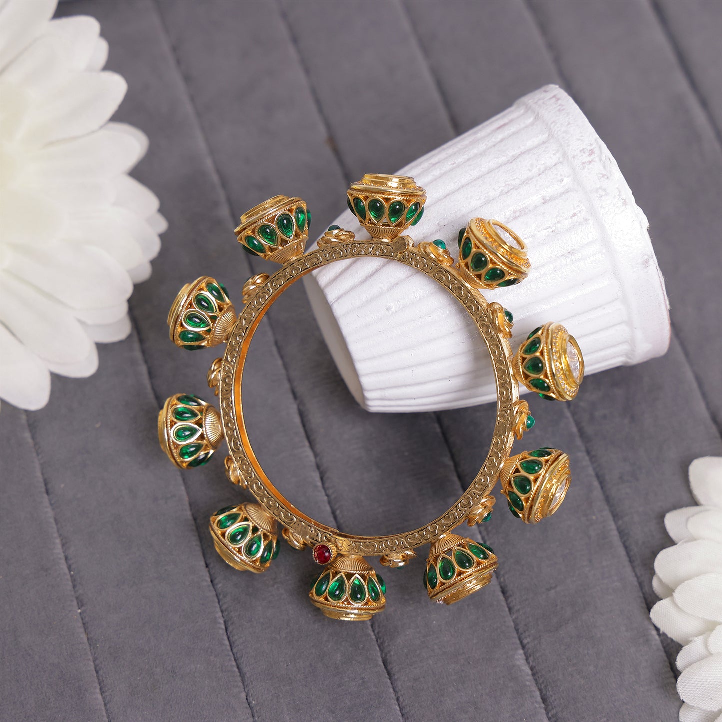 Imperial Dhol Kundan Bangle