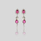 Ruby Pearl Cascade Earrings
