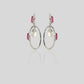 Ruby Pearl Cascade Earrings