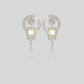 Lemon Radiance Doublet Square Earrings