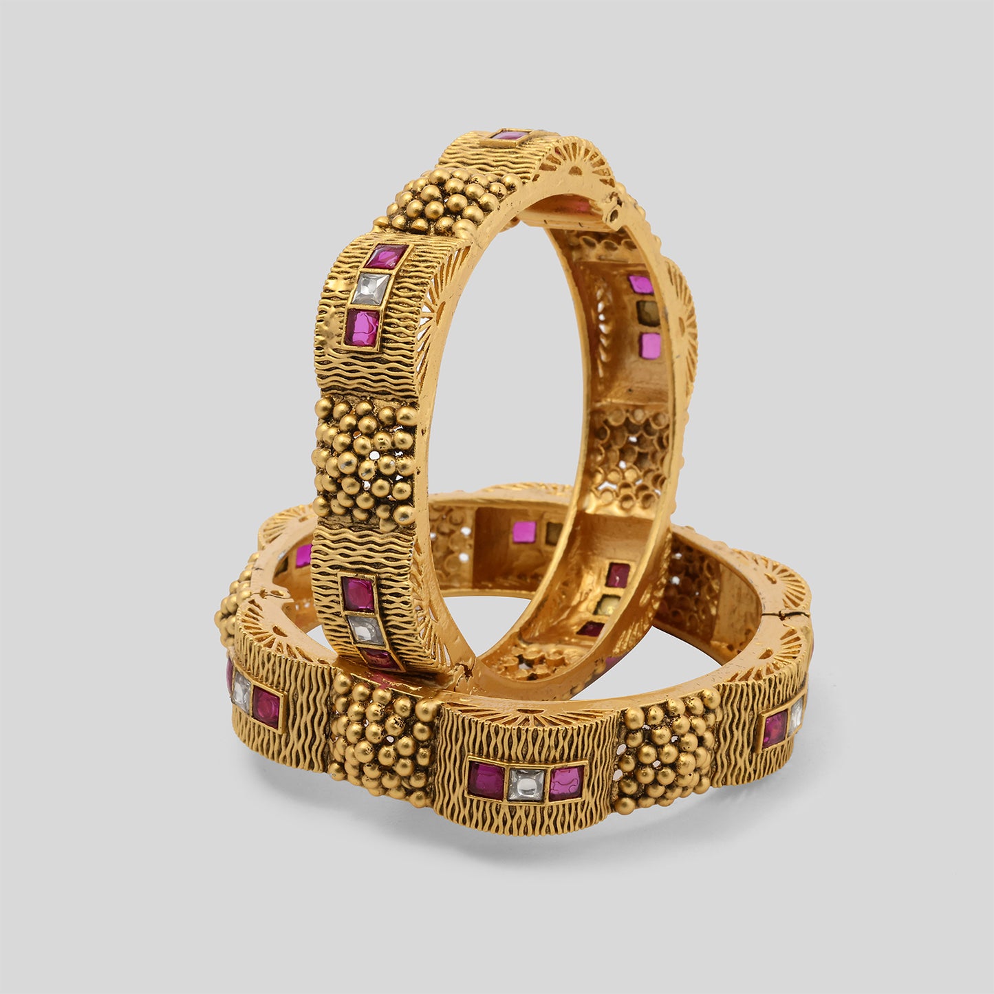 Ruby Diamond in Gold Beeds Bridge