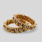 Golden Double Look Meenakari Bangles