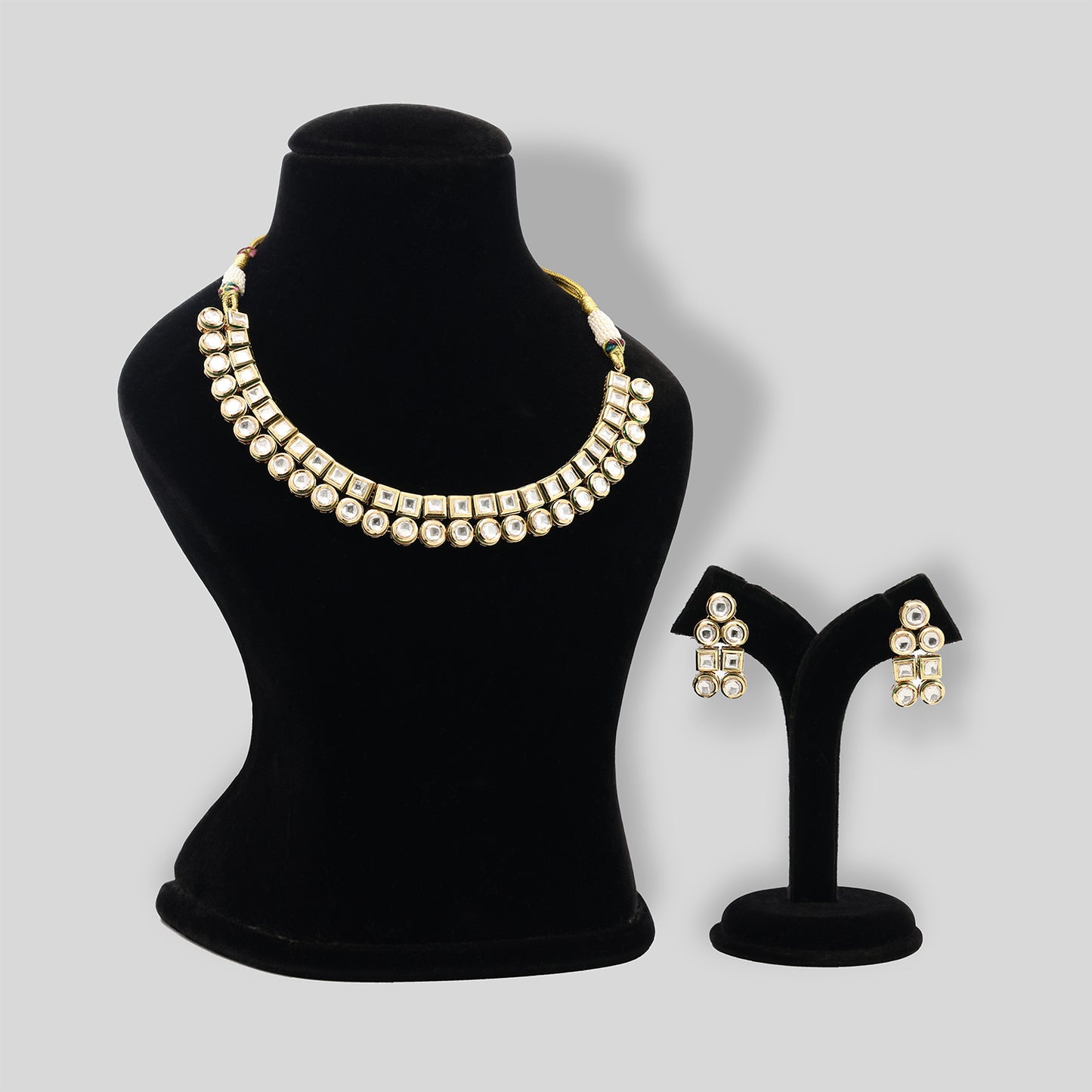 Imperial Square &amp; Round Polki Necklace