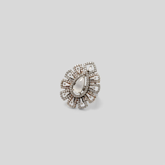 Silver Spear Statement Ring