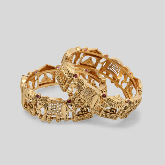 Royale Golden Caravan Bangles