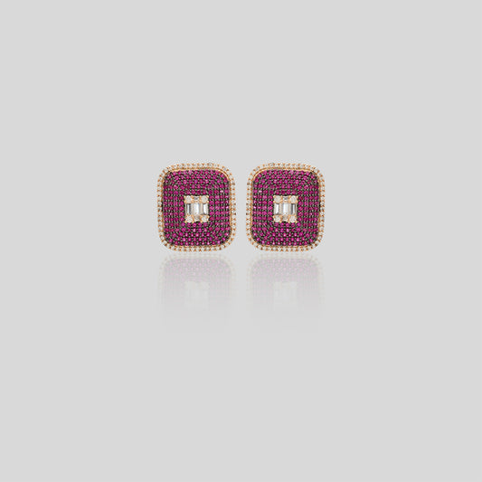 Classic Shimmer Baguette Studs