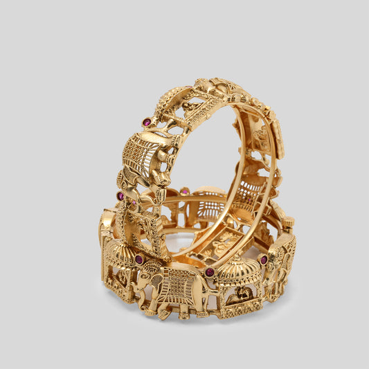 Royale Golden Caravan Bangles