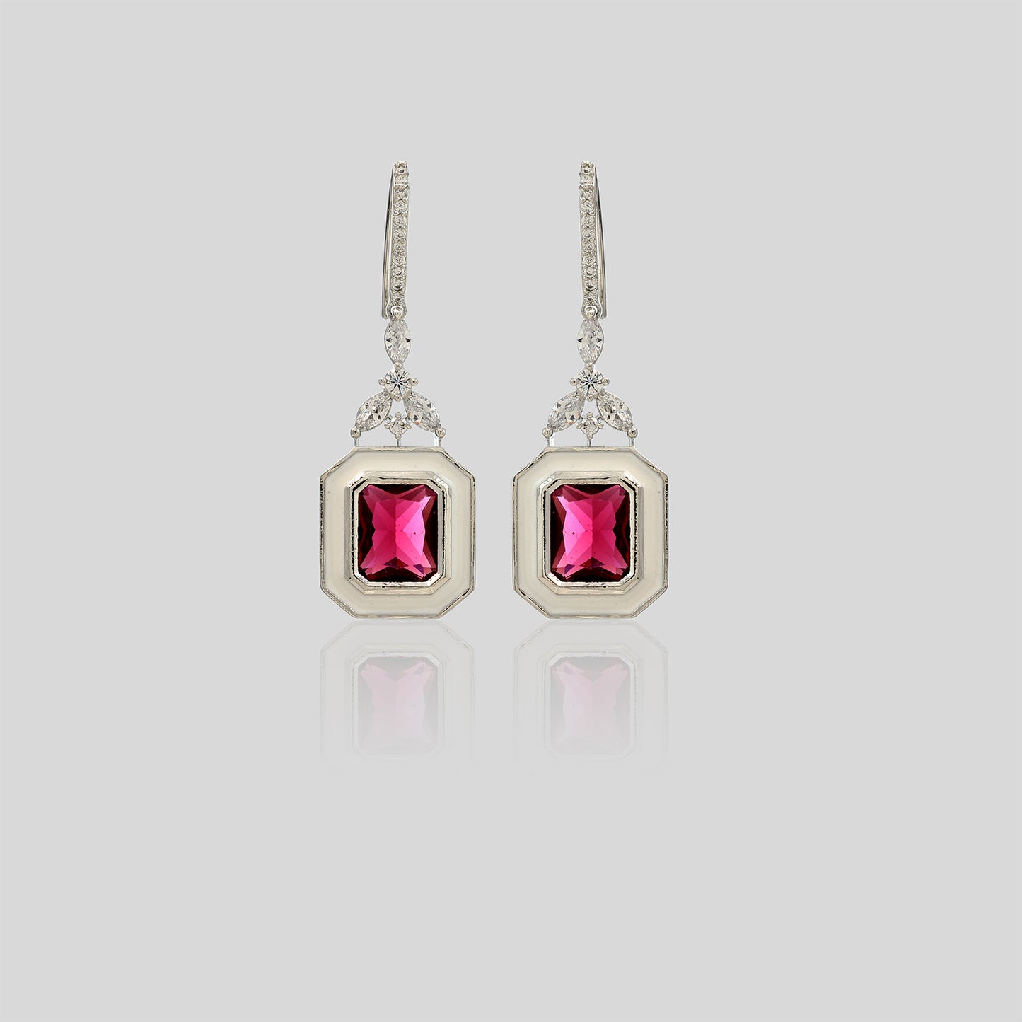 Enamel Glow Drop Earrings
