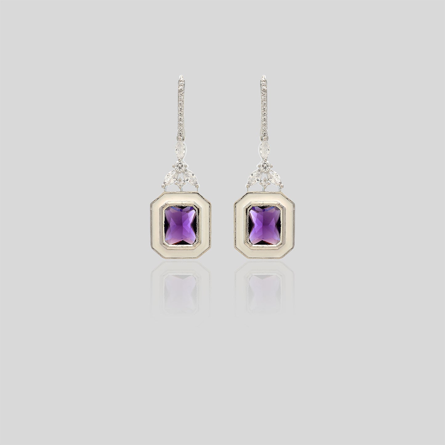 Enamel Glow Drop Earrings