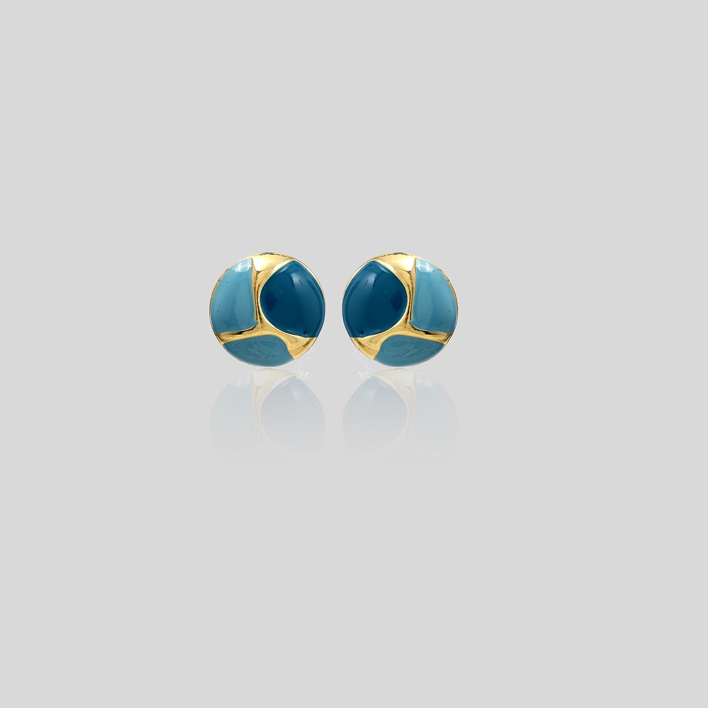 Pastel Enamel Half-Ball Earrings
