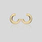 Golden Half-Circle Hoop Earrings