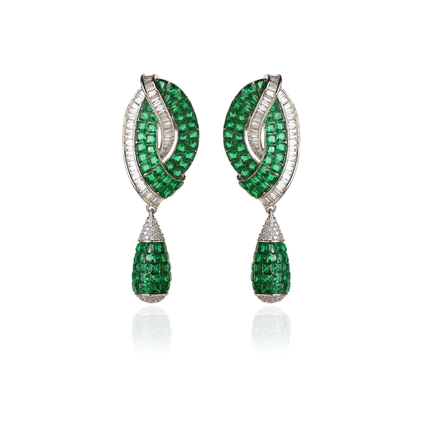 Regal Criss-Cross Droplet Danglers