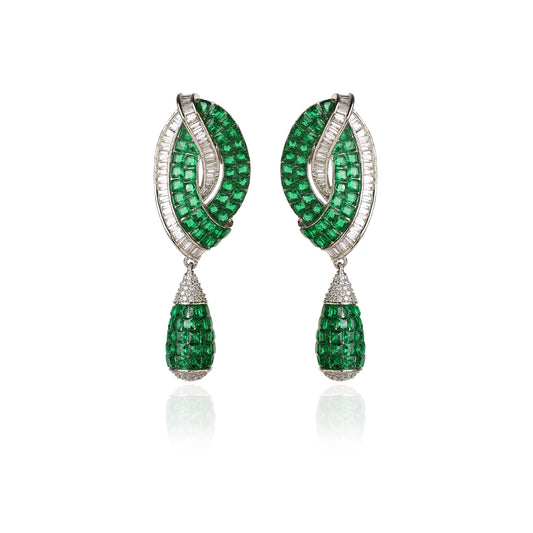 Regal Criss-Cross Droplet Danglers
