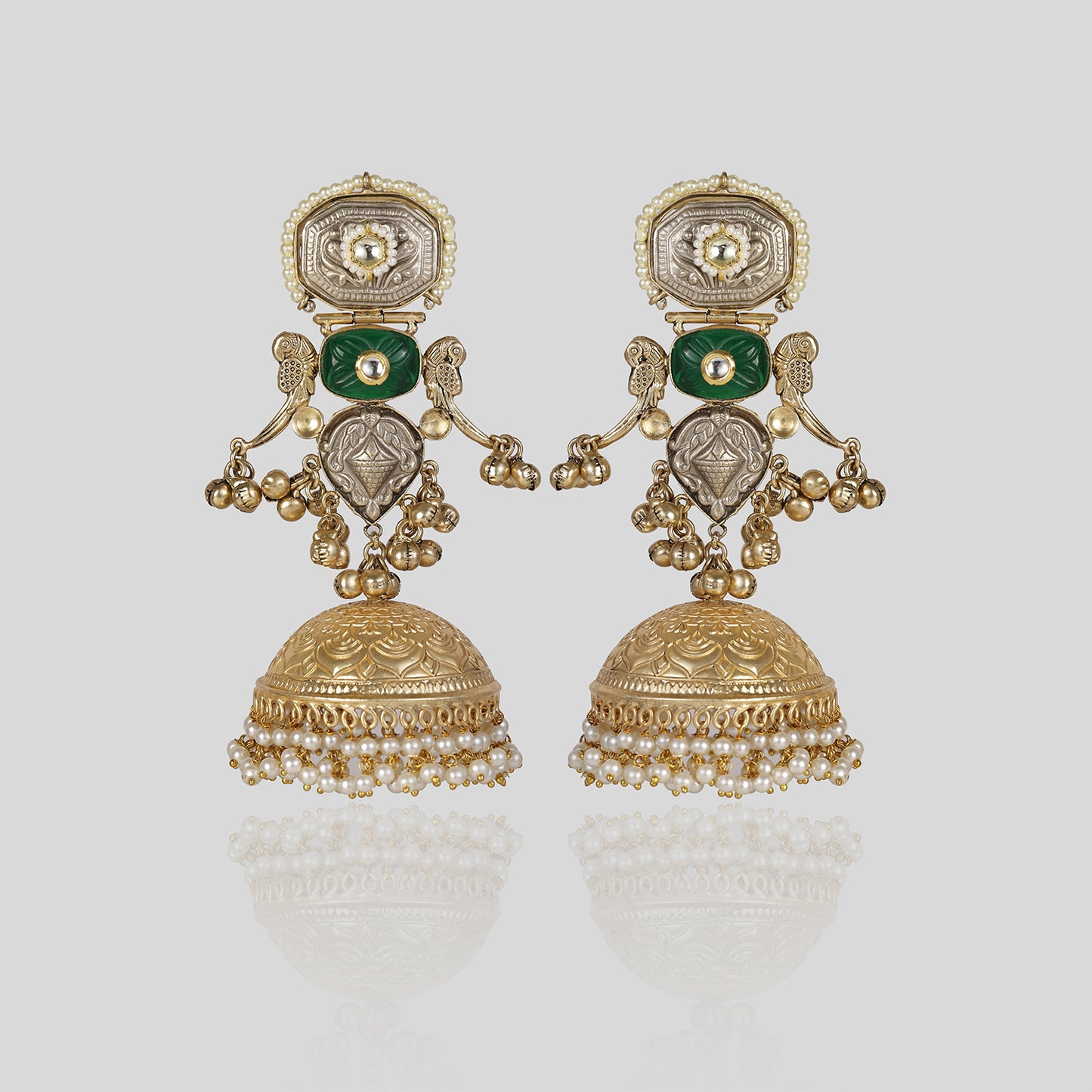 Regal Emerald Crown Jhumka