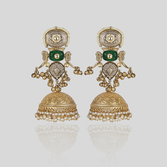 Regal Emerald Crown Jhumka