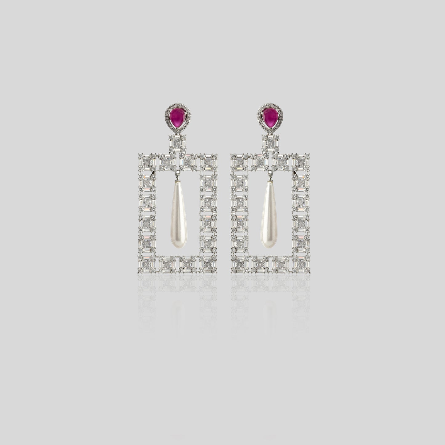 Framed Pearl Radiance Earrings