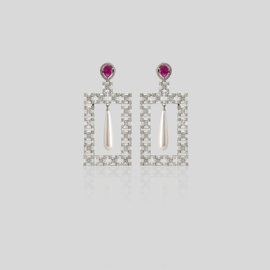Framed Pearl Radiance Earrings