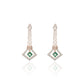 Emerald Pendulum Drop Earrings