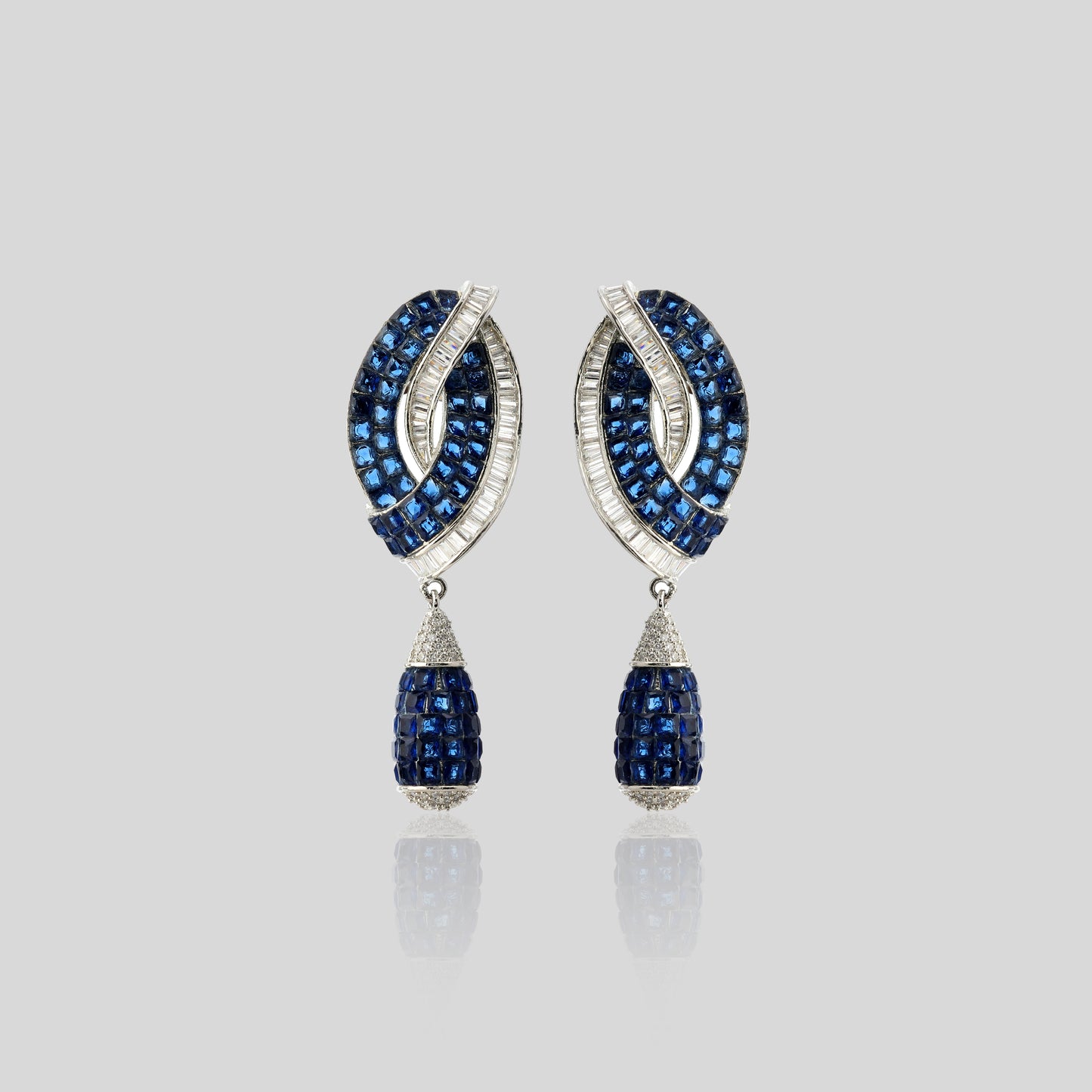 Regal Criss-Cross Droplet Danglers