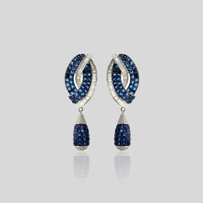 Regal Criss-Cross Droplet Danglers