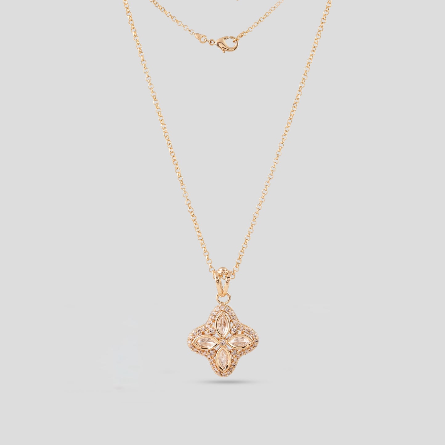 Delicate Polki Pendent Set