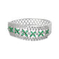 Emerald Floral Band Bracelet